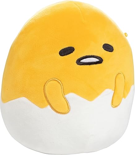 Squishmallows Huevo de Gudetama de 8 pulgadas, peluche oficial de Kellytoy, juguete coleccionable suave y esponjoso de huevo de Gudetama Añádelo a