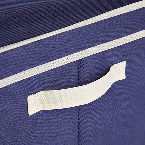 Miniatura 8 de Juvale Contenedores de almacenamiento plegables, cubos de tela (azul marino, 16.2 x 10 x 12 pulgadas, paquete de 3)