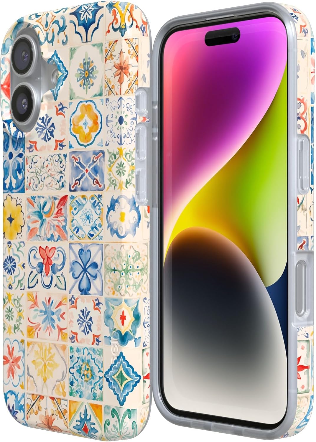 Casely iPhone 17 Case | Tuscan Tiles | Dolce Vita | Compatible with MagSafe | Classic Ultra Slim Design