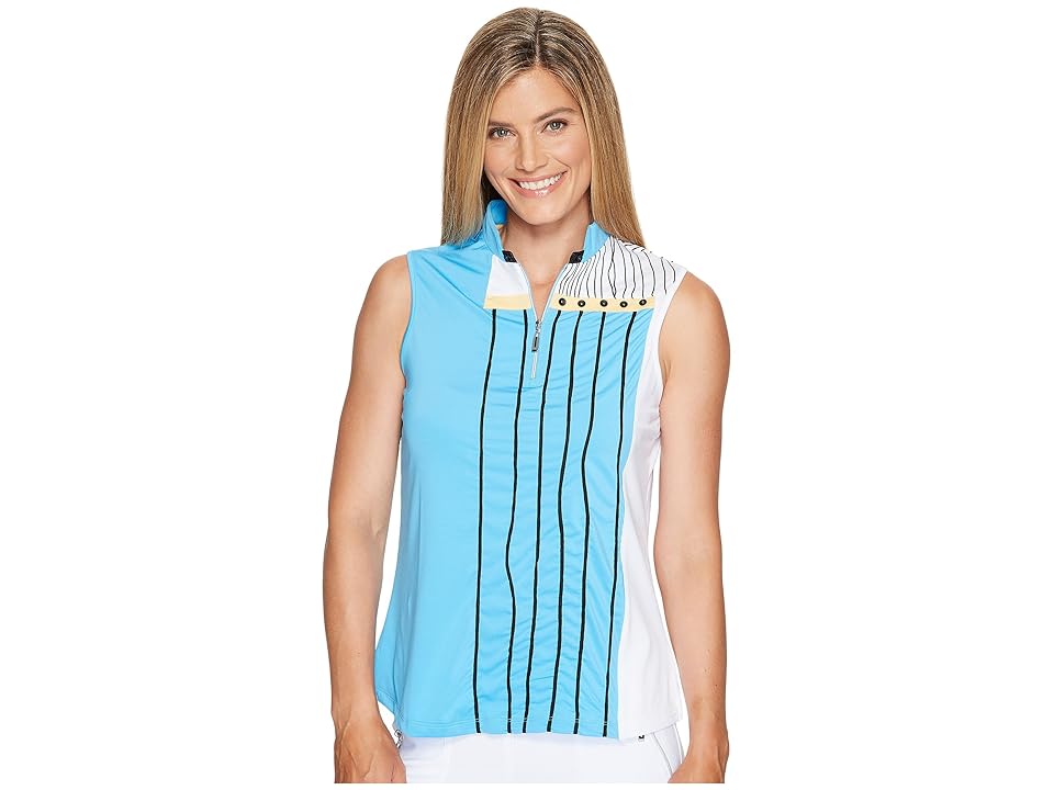 

Jamie Sadock Embroidered Sleeveless Top (Aquarius) Women's Sleeveless