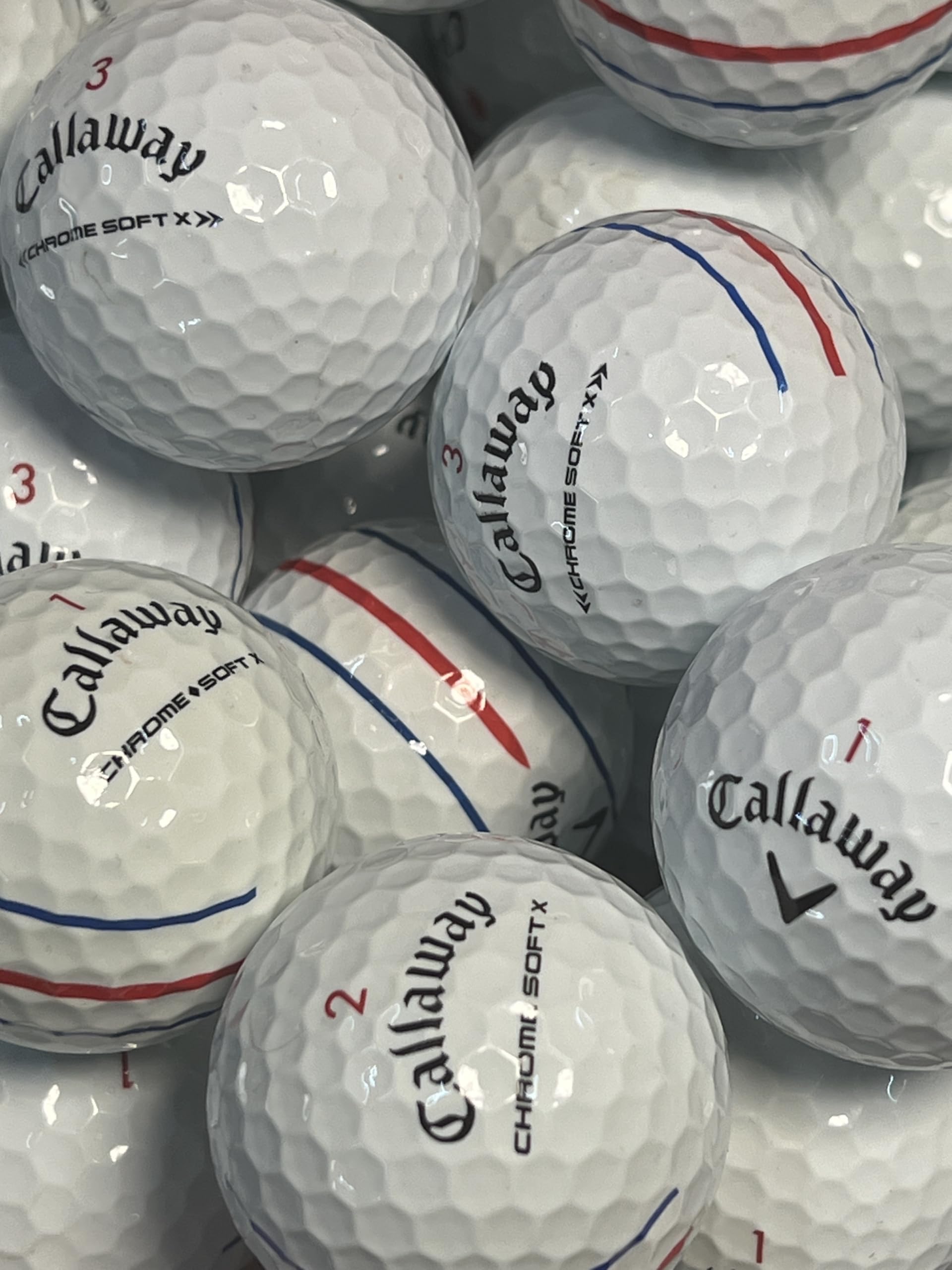 Golf Ball House…15 Chrome Soft X Golf Balls for Callaway/White/Near Mint (AAAA) / Used-Recycled w/Mesh Bag