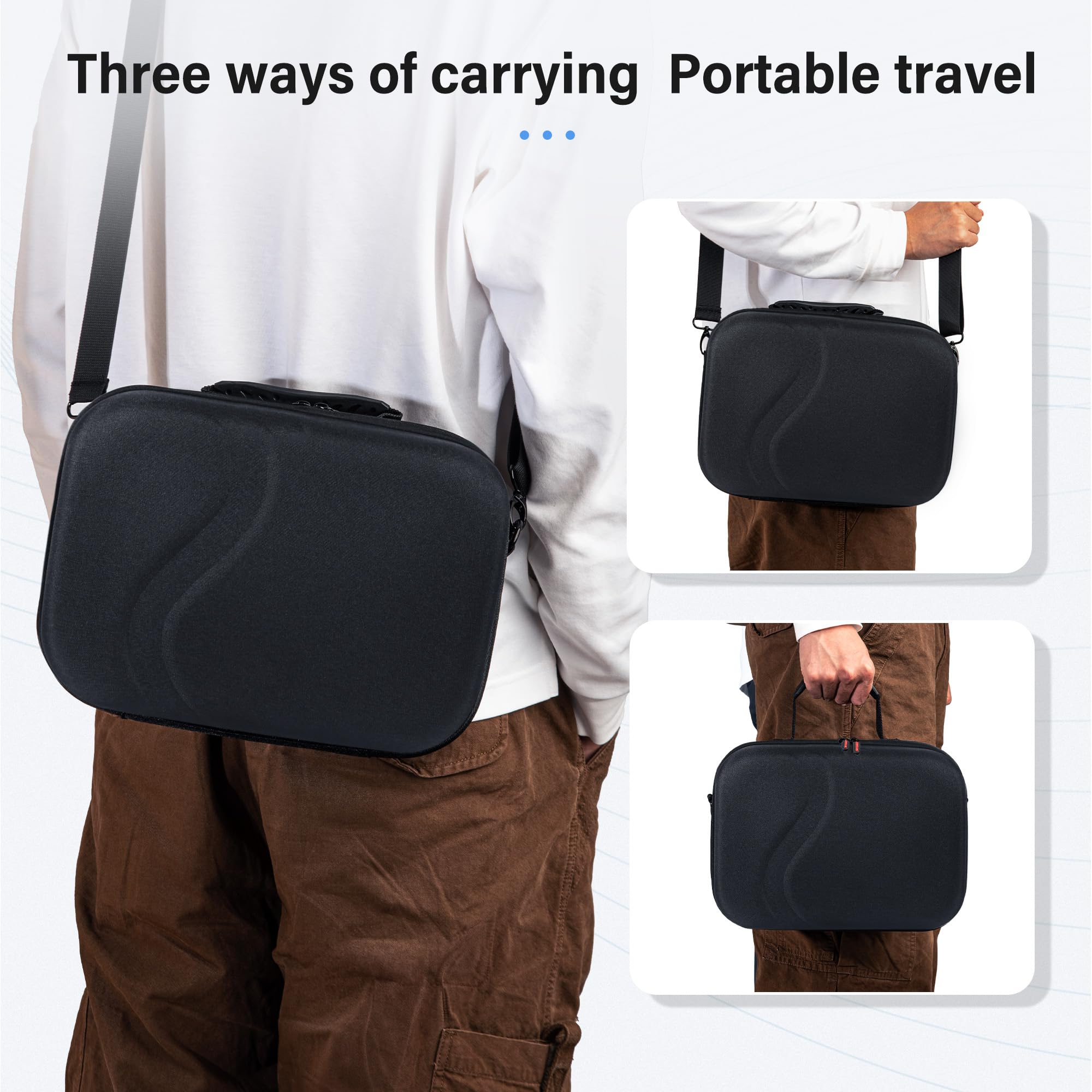 Grande custodia da trasporto per Meta Quest 3S, custodia da viaggio rigida compatibile con BOBOVR S3 Pro/Kiwi Battery Head Strap, Oculus Quest 3S Controller e altri accessori, grande borsa da viaggio