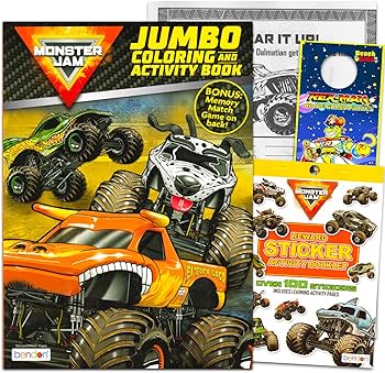 Amazon.com: Bendon Monster Jam Coloring Book and Activity Set for
