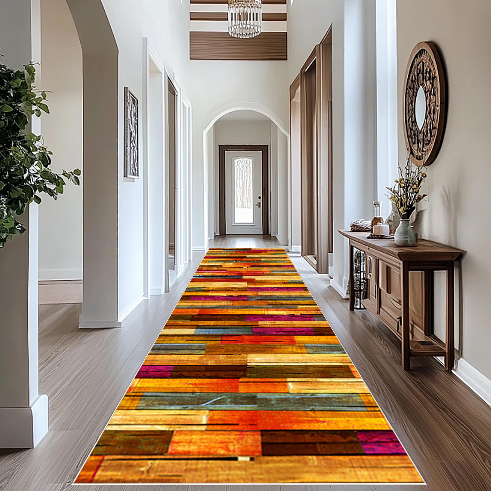 Dywan Chodnik Kuchenny Antypoślizgowy Dywan Korytarz Dywan Runner Chodnik Mata Wejście Dywan Długi Korytarz Mata Do Salonu Sypialnia Wejście Wewnętrzne 110 x 550 cm