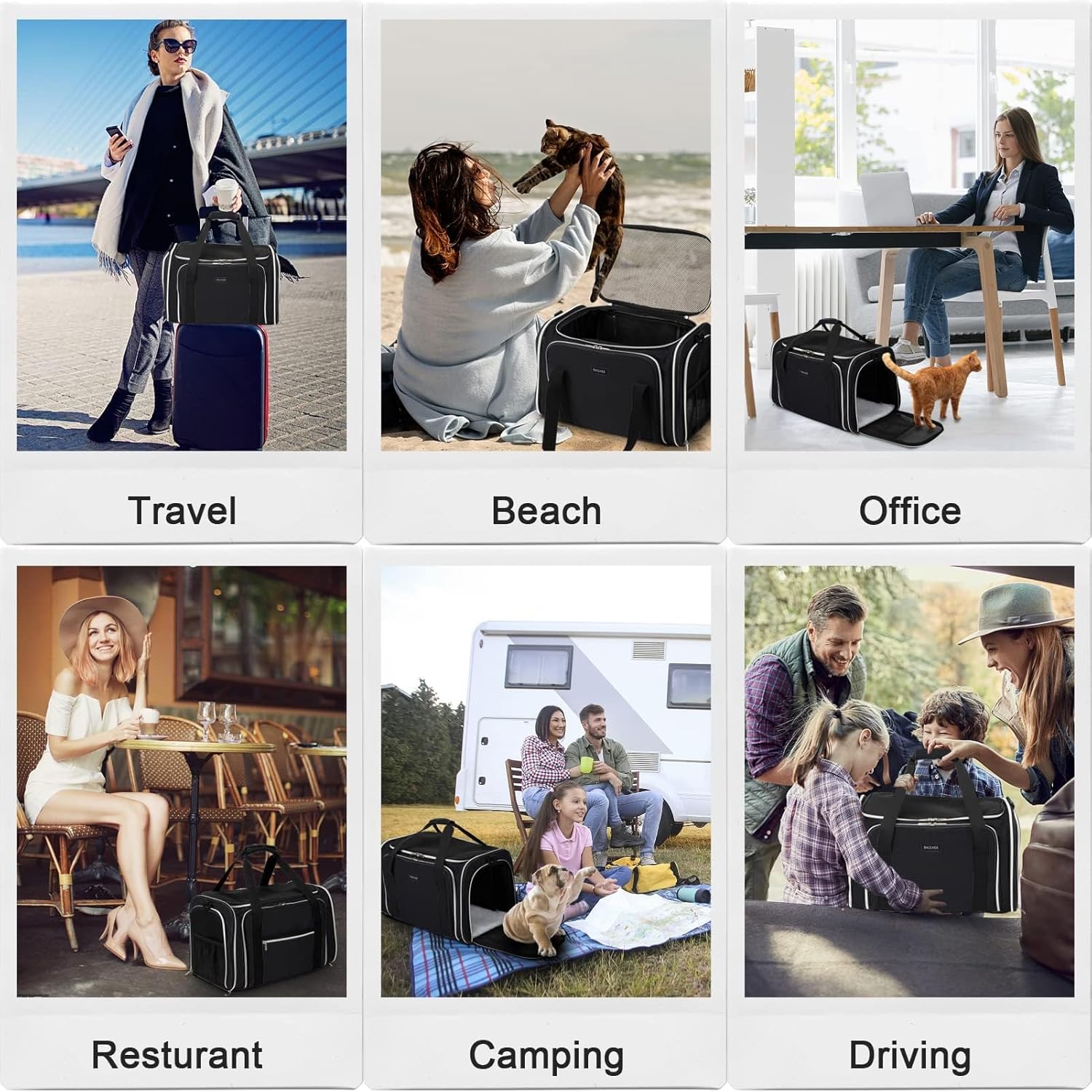 2パック 猫 バックパック キャリア ペットキャリア バックパック 通気性のあるメッシュデザイン 動物 トラベルバッグ ハイキング 猫のバックパック 、 拡張可能なペットキャリアバックパック、小さな犬、猫、子犬のための犬のバックパックキャリア、ハイキング、キャンプ ... BAGLHER(バグラハ) 拡張可能猫キャリア 旅行用トイレ付き ペットトラベル 5面オープンドア 3面 漏れ防止 折りたたみ式 車