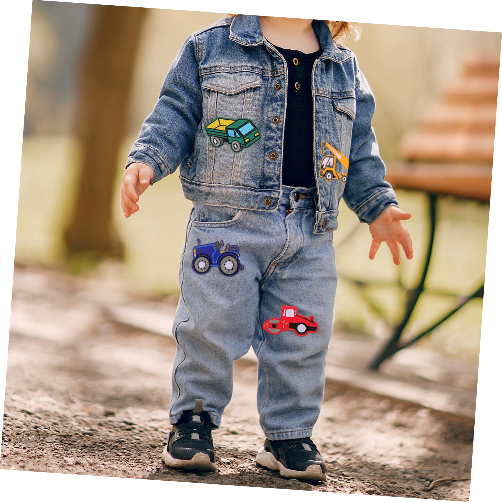 Angoily 5 Sätze Feuerwehrauto Stoffaufnäher Aufnäher Kinderkleidung Kleidung Maschen Ausbessern Reparatur Bestickter Stickerei 10 Stück * 5