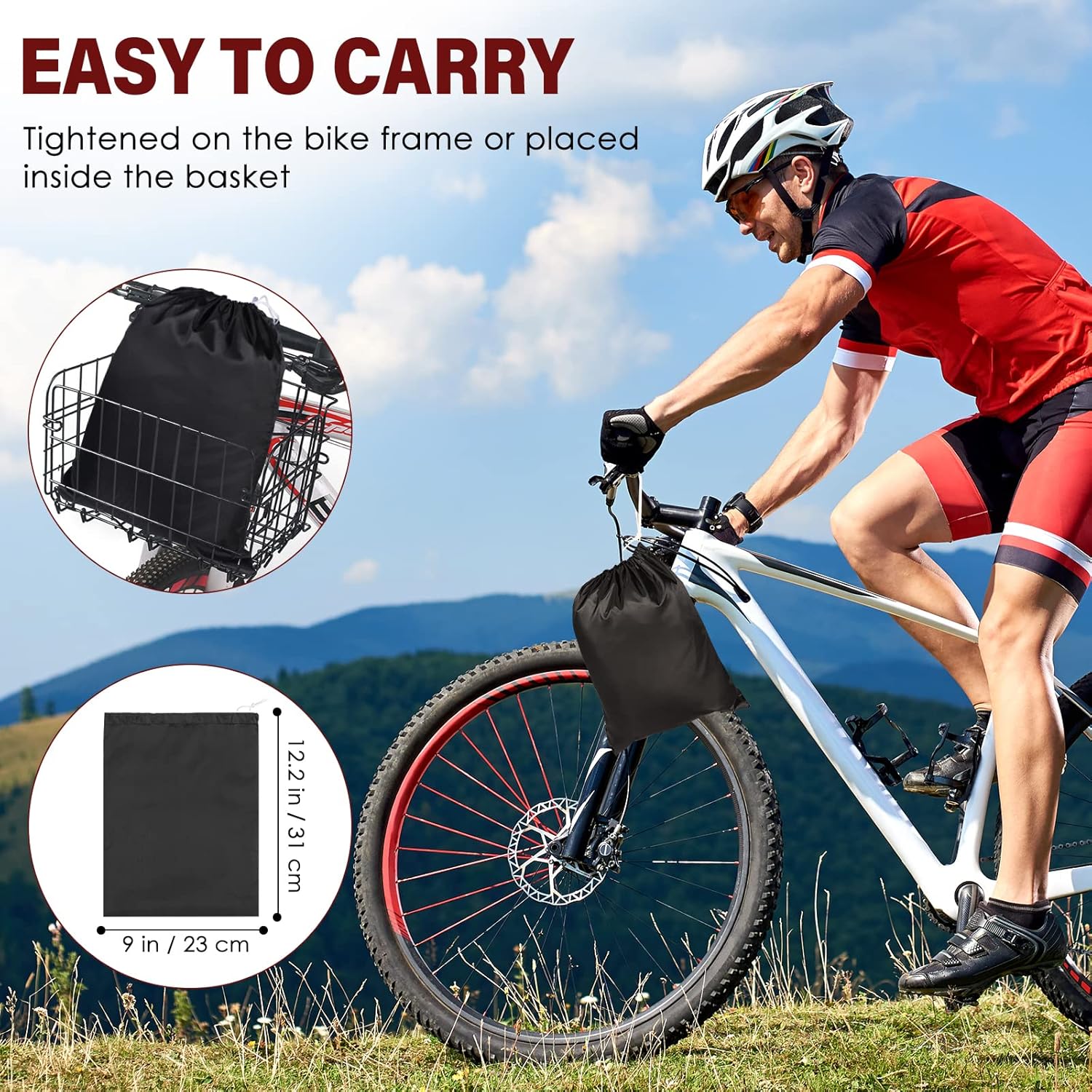 Bike Cover Outdoor Storage Waterproof: For 1, 2 or 3 Bicycles for Travel Transport on Rack Hitch 210 D Oxford Tarp Windproof Rain Proof Anti-UV for Motorcycle Bike Mountain Road Electric Cruiser : Sports & Outdoors