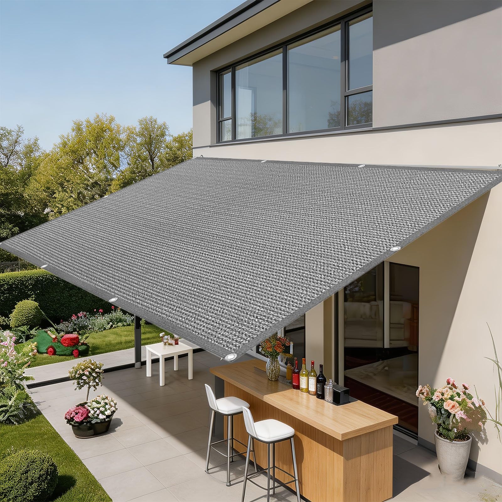 Voile d'ombrage résistant pour supprimer la chaleur sur le balcon