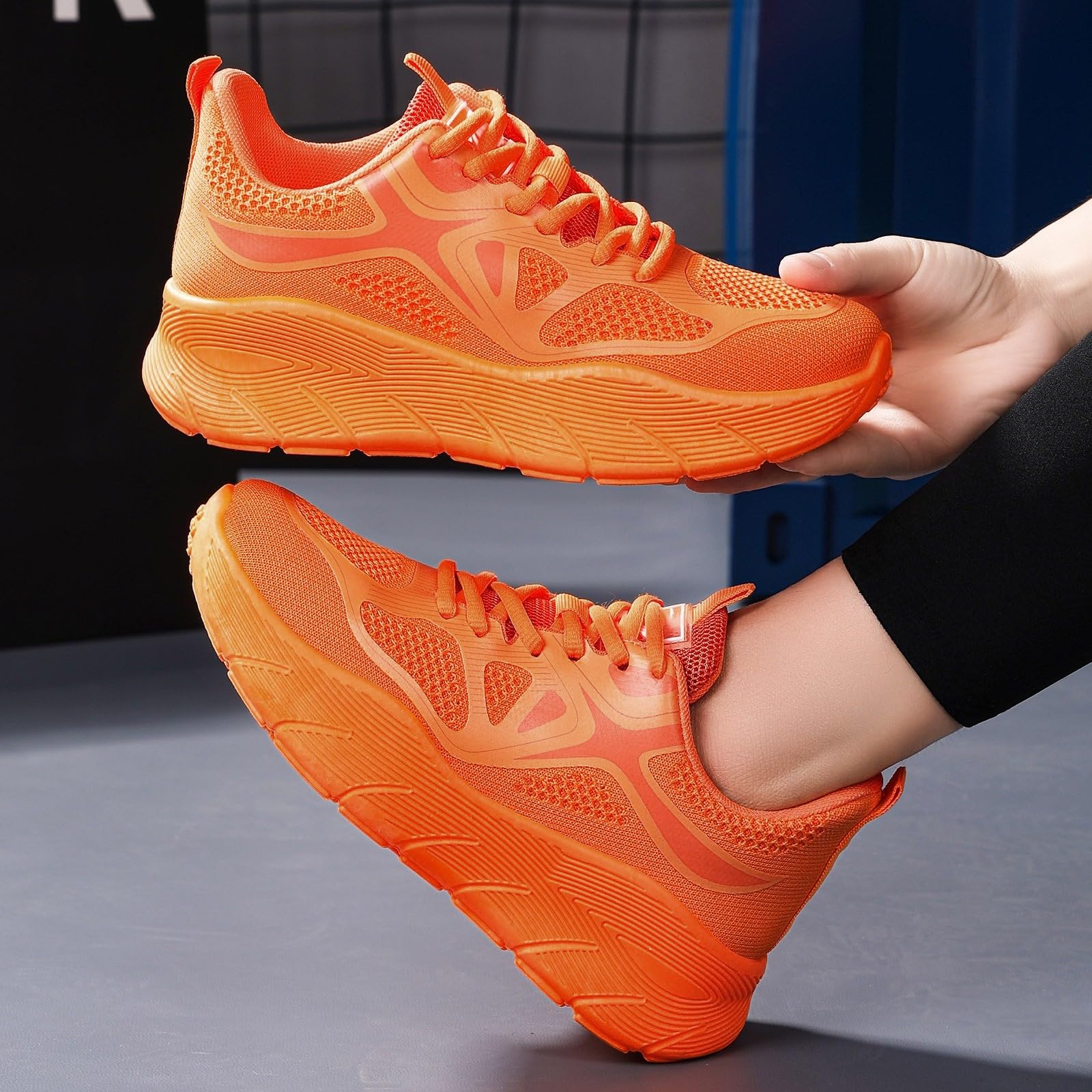 Scarpe da Palestra Donna Pianta Larga Sneakers Platform Donna Comode | Scarpe Ginnastica in Fibra Ecologica per Jogging Mattutino Calzature Atletica Concezione Ergonomica Pelle Sintetica