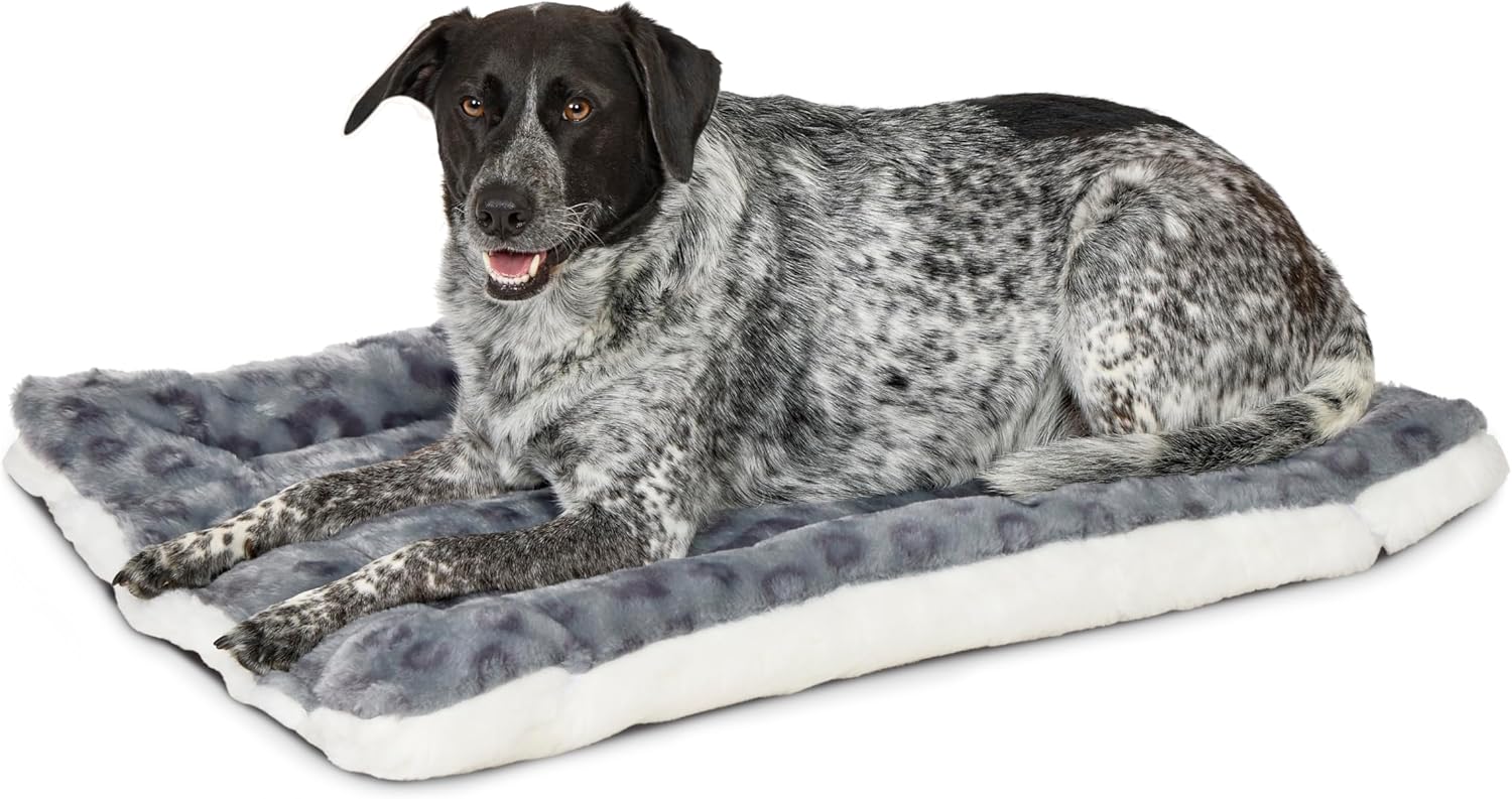 MidWest Homes for Pets Reversible Pet Bed; Machine Washable; Great for Intermediate Dog Breeds; Spotted Gray; 36"; 40236-FVGYS
