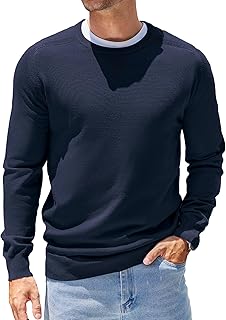 COOFANDY Mens Sweater Crewneck Pullover Lightweight Dress Sweater Silm Fit | Soft Knit Fabric, Lightweight, Triangle Weave Design, Comfy, Casual Basic Pullover, Wrinkle Free, Stylish Fashion 2026