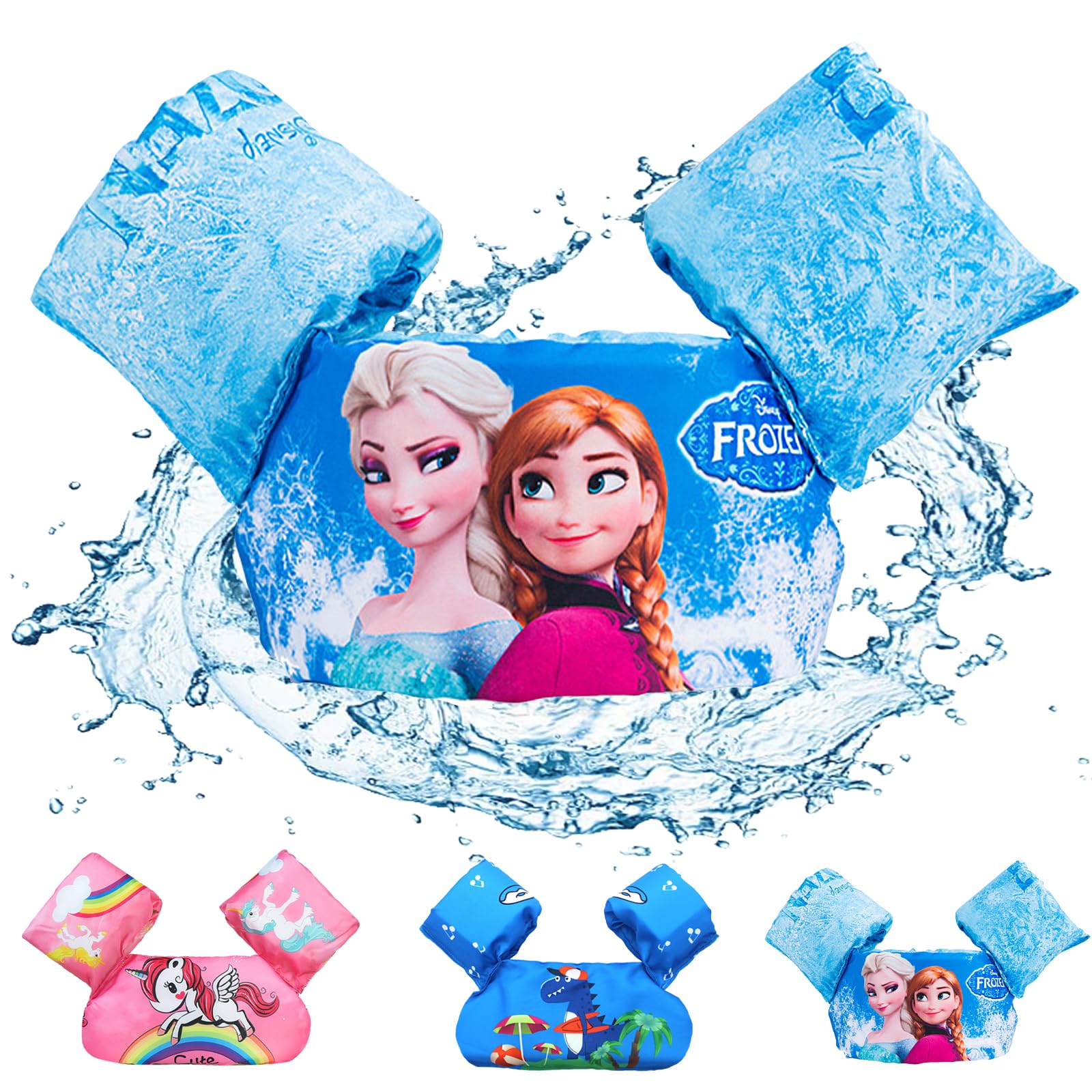 Chaleco Flotante para Niños, Chaleco de Natación para Niños 2-6 años/9-25 kg, Alas de natación para niños con Brazalete, Dispositivo de Entrenamiento de Natación para Niñas y Niñosde
