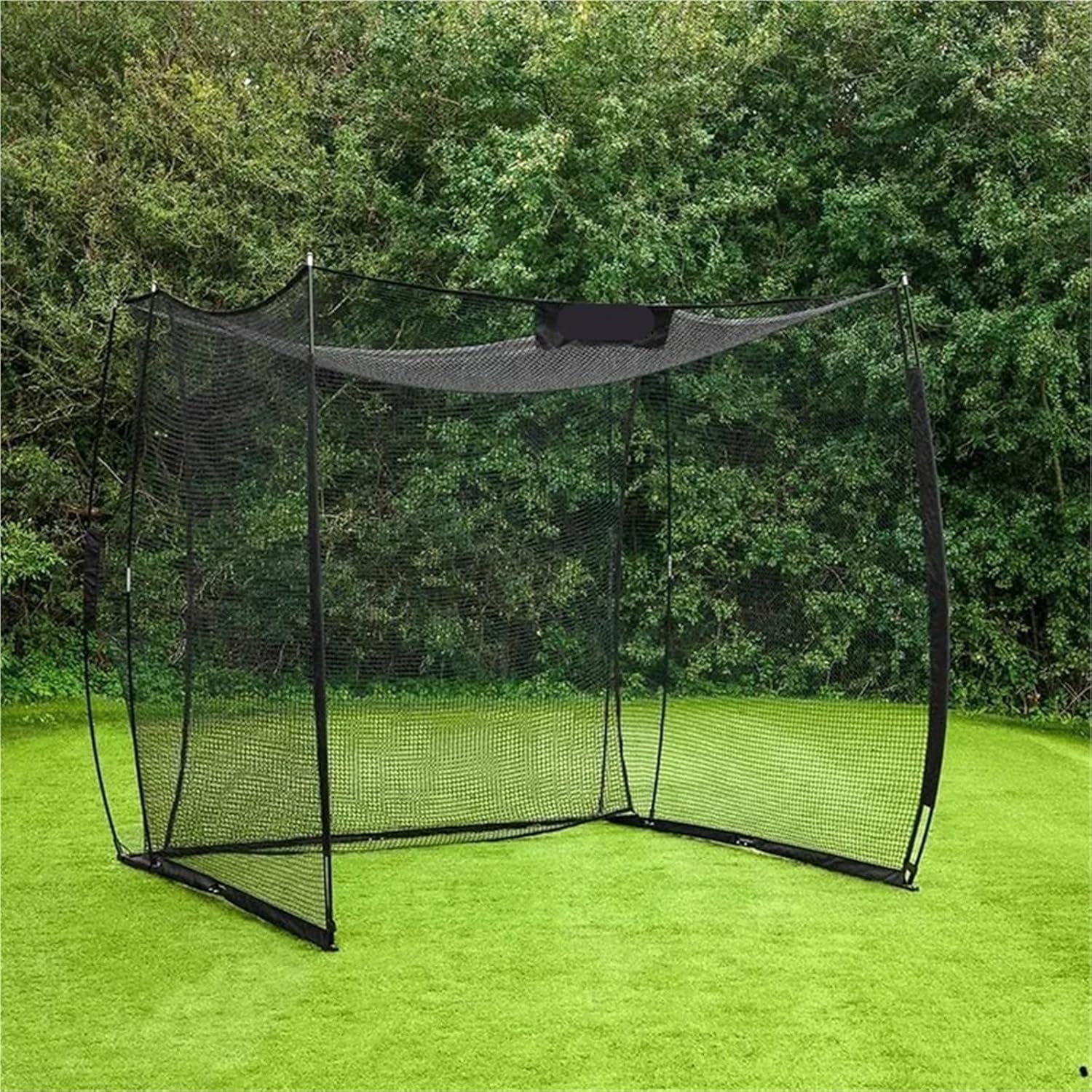 Golf Practice Net with Cage, 10 Foot Hitting Net for Backyard or Indoor Golf Training