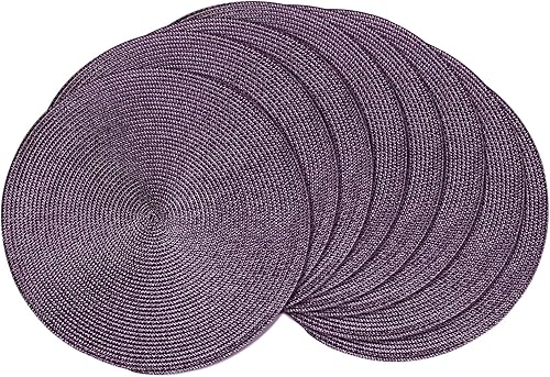 Miniatura 53 de AHHFSMEI Juego de 6 manteles individuales redondos trenzados de 15 pulgadas para mesas de comedor, tejidos naturales, resistentes al calor, juego de