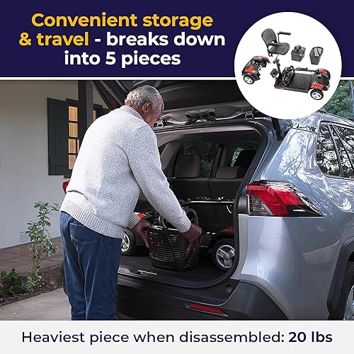 Miniatura 3 de Drive Medical Scout Compact Travel escúter eléctrico de 4 ruedas