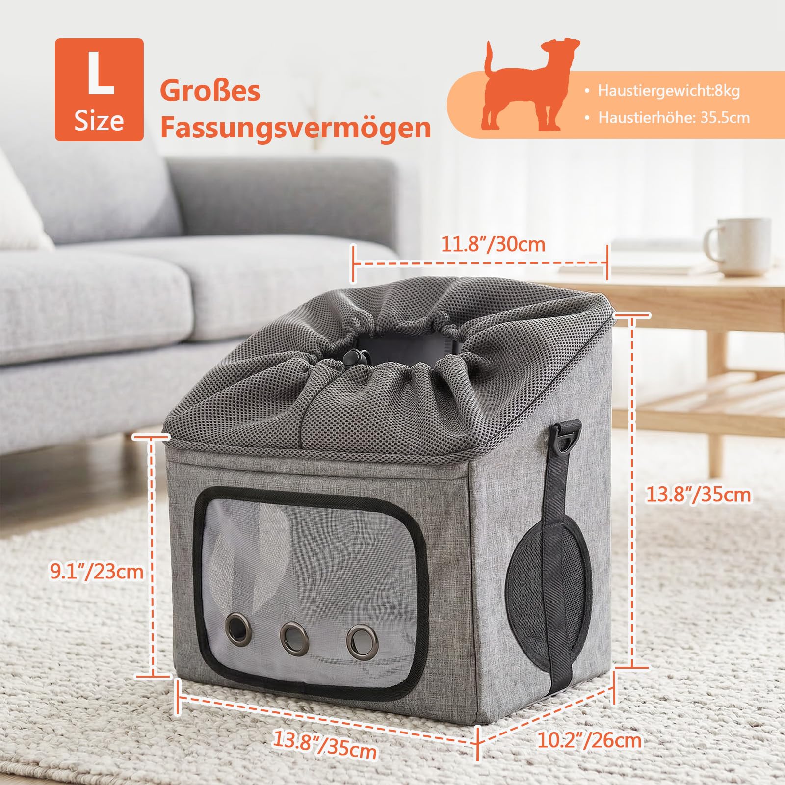 Ownpets Panier de vélo pour chien - Sac de transport pour animal de compagnie - L