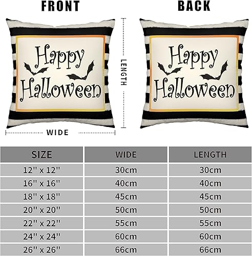 Miniatura 5 de Kwlegh Juego de 2 fundas de almohada de tela de araña de calabaza de Halloween de 24 x 24 pulgadas, decoración moderna de Halloween, fundas de