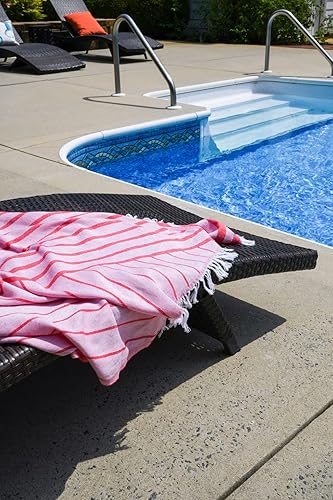 Miniatura 3 de Barine Cross - Toalla de playa turca de alta calidad, de gran tamaño (37 x 65 pulgadas), repelente a la arena, secado rápido, 100% algodón turco
