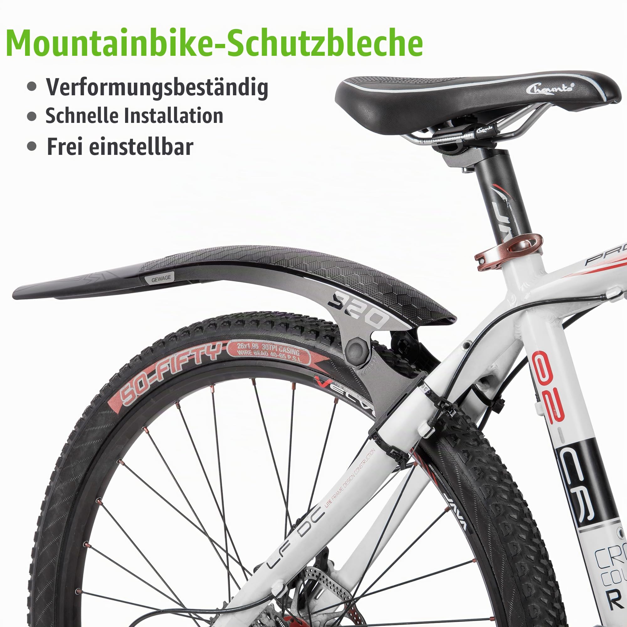 GEWAGE Schutzblech Set für Mountainbike 24–29