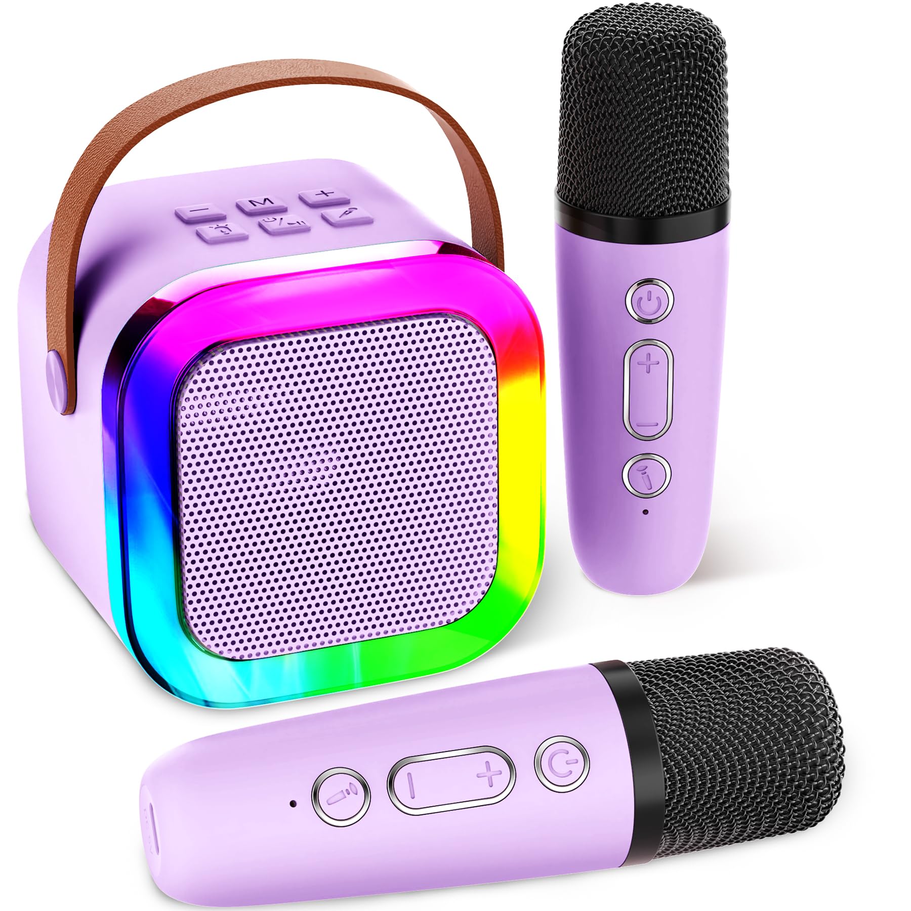 Macchina Karaoke Portatile Per Bambini - Microfono Wireless Con Luci E Bluetooth - Foto 10