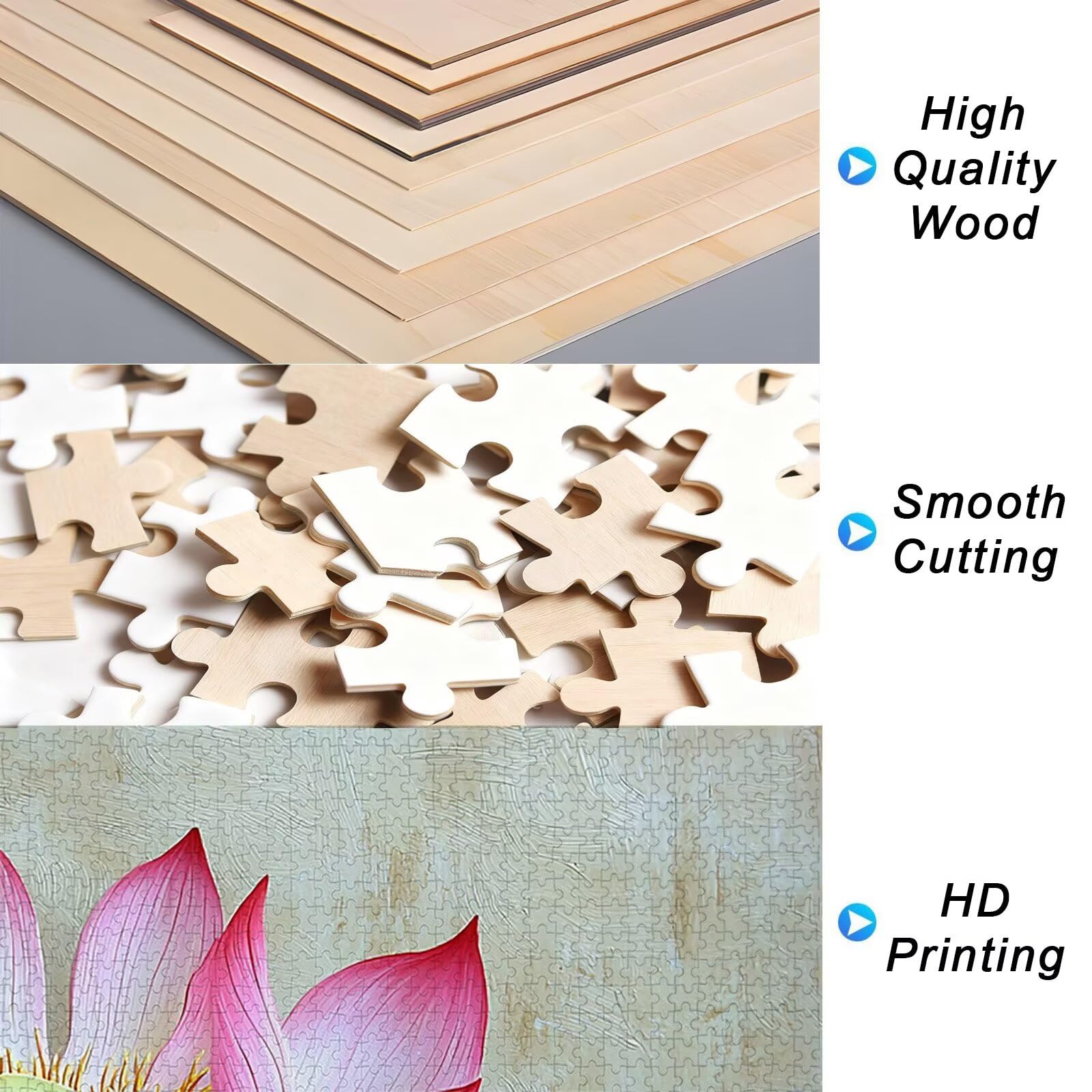 Puzzle dla dorosłych 2000, puzzle lotosu dla dorosłych, 2000 sztuk, drewniane puzzle z wykwintnym pudełkiem, niemożliwe puzzle do dekoracji wnętrz, prezenty dla kobiet/mężczyzn, -3815