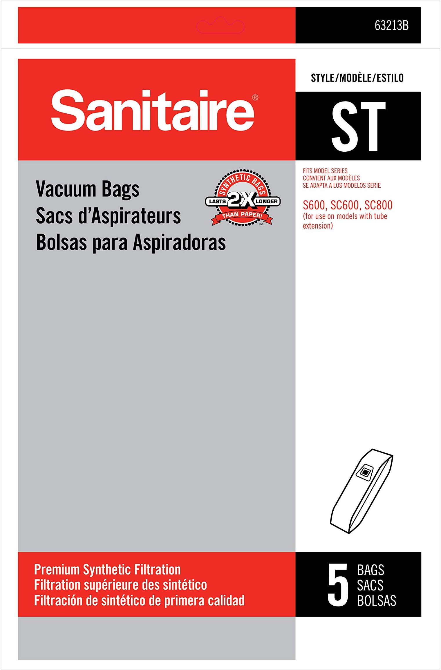 5PK ST Style Sanitaire Vacuum Bag