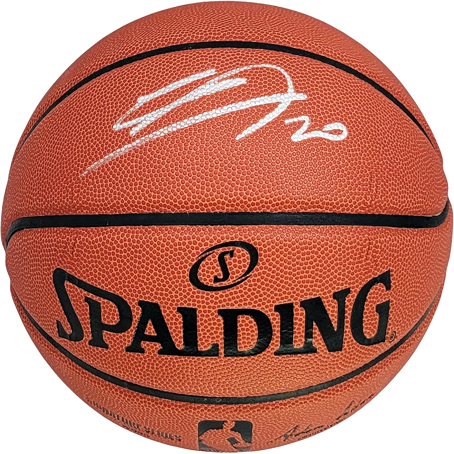 Manu Ginobili Autographed Official S.p.a.l.d.i.n.g Signature Series Basketball Beckett BAS Witness Stock #211904