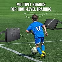 Vista 6 de VEVOR Soccer Rebounder Board, Portable Soccer Wall with 2 Angles Rebound, Foldable HDPE Kickback Rebound Board, Soccer Training Equipment for Kids