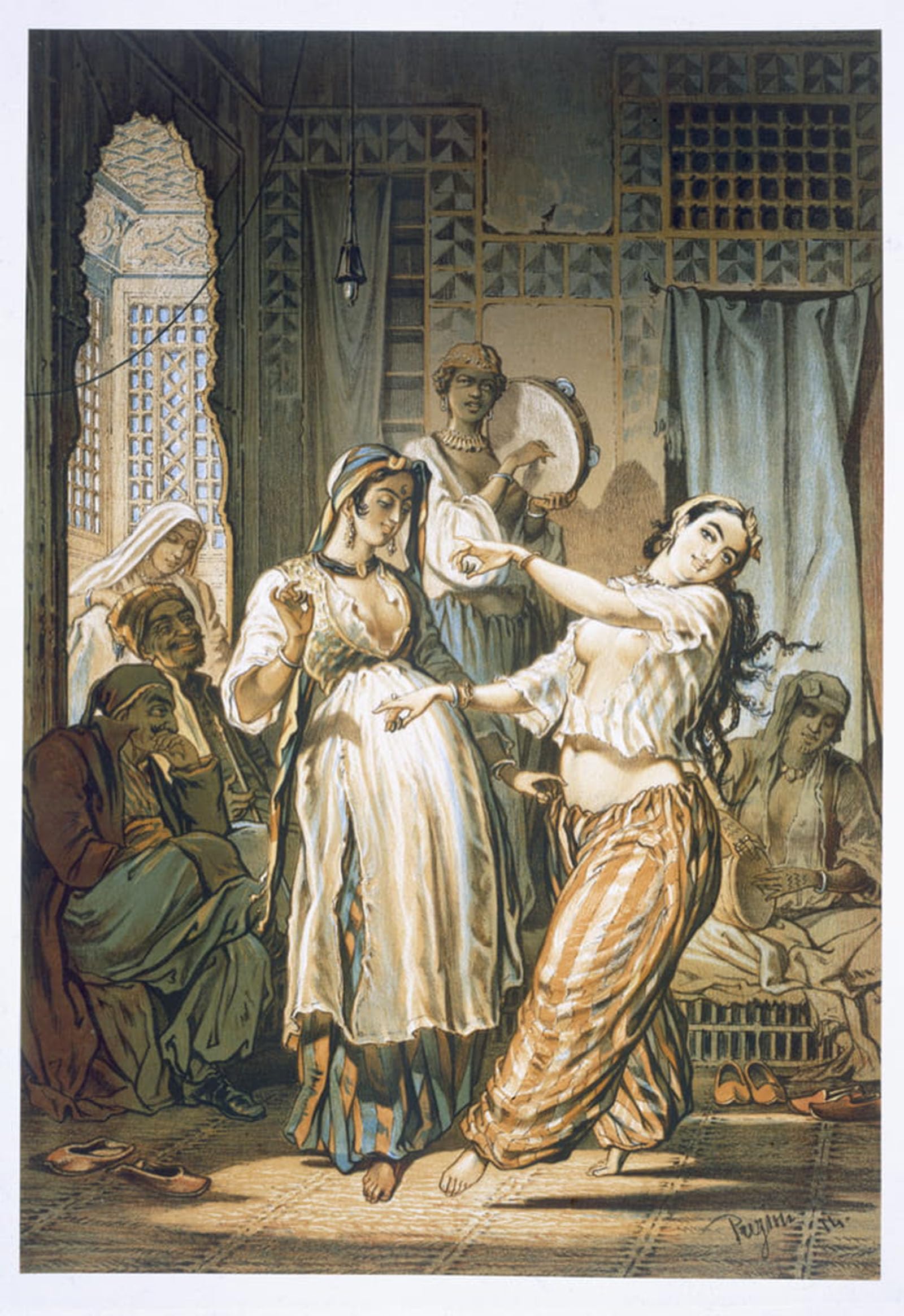 SERENDIPITP Retro Picture Poster Wall Art Pictures Painting Egyptian Dancer From souvenir of Cairo by Amadeo Preziosi Wall Art Canvas Print for Wall Decor 60x90cm