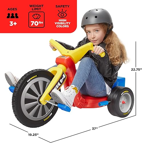 Miniatura 4 de The Original Big Wheel - Triciclo giratorio de lujo de 16 pulgadas con ruedas grandes - Asiento de 3 posiciones - Fácil de pedalear - Edades 3-8 -