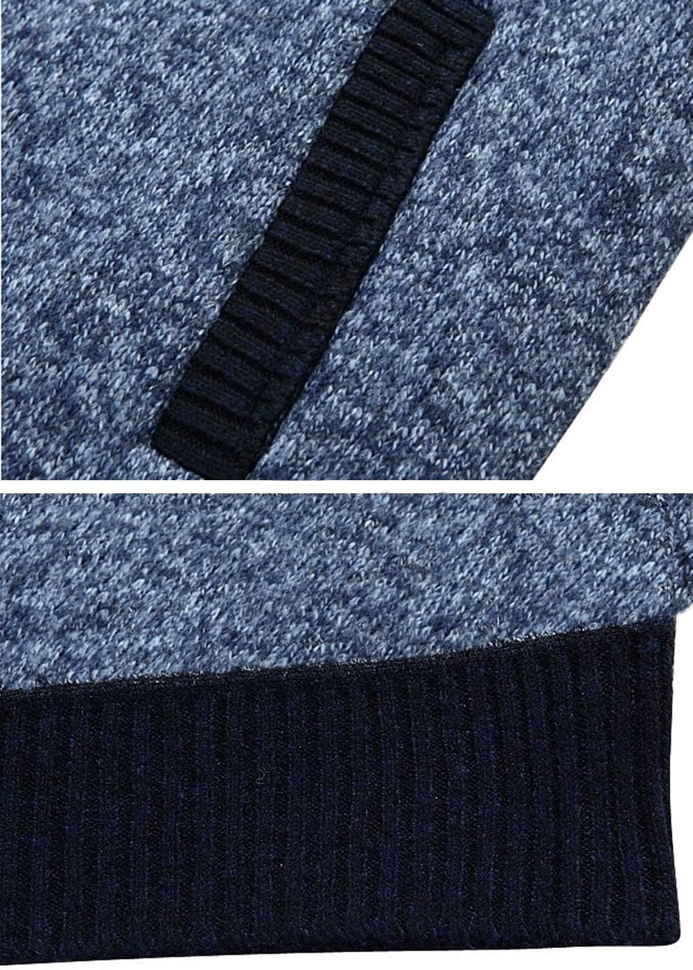 Vcansion Men's Classic Cardigan Sweaters Stand Collar Slim Fit Casual Knitted Sweater - Image 4