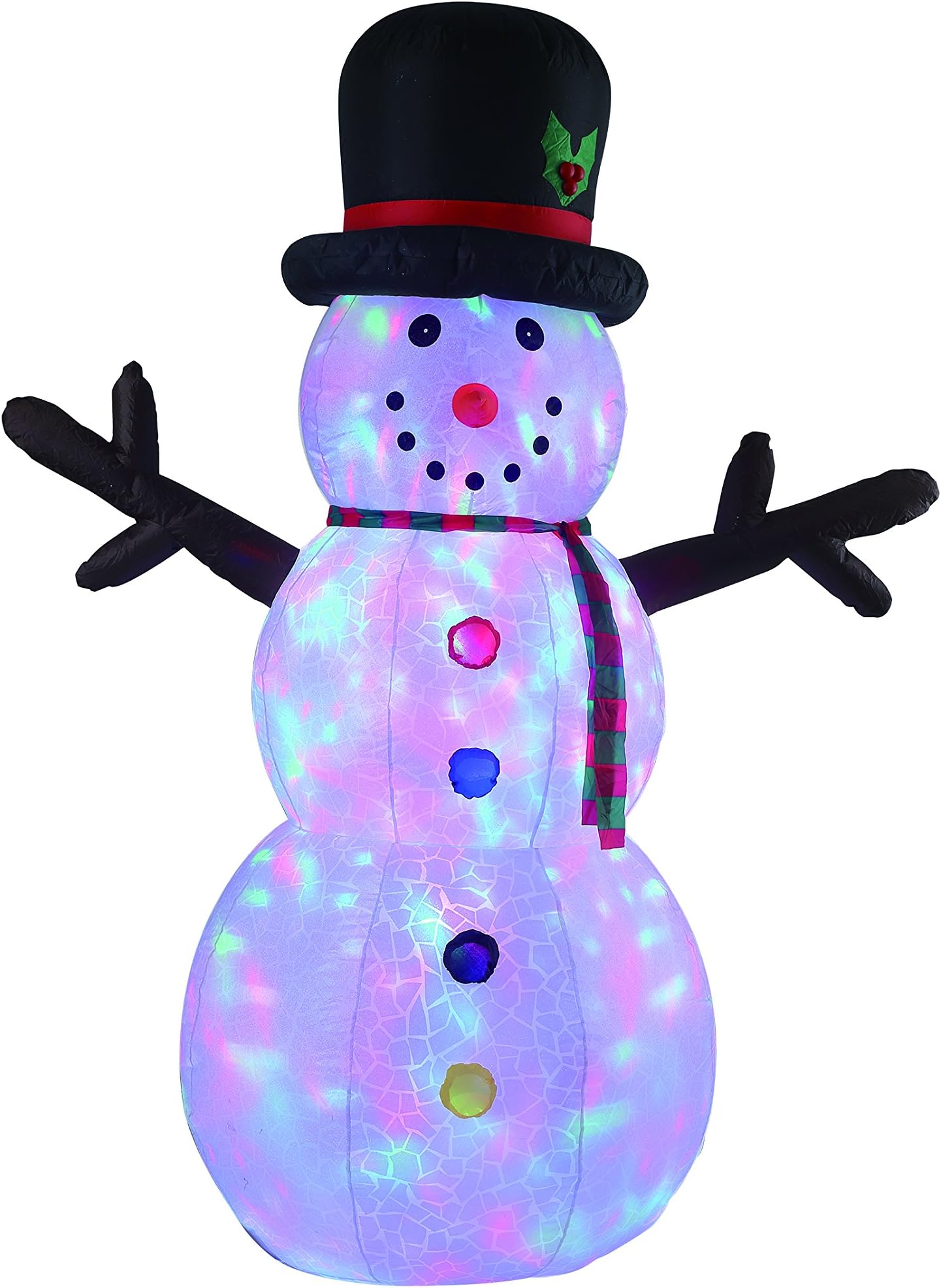 8FT Tall Christmas Inflatable Snowman Lawn Yard Garden Outdoor Decoration