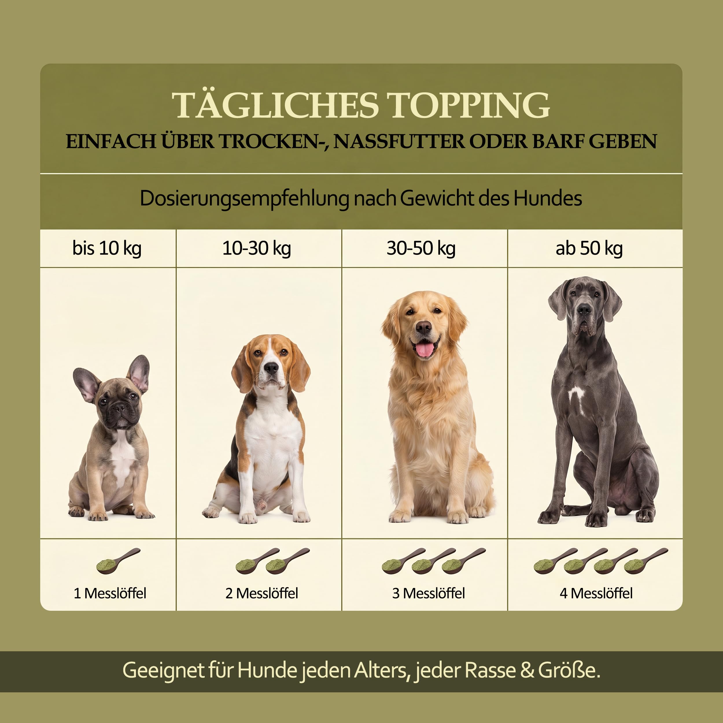 Knochen, Gelenke & Knorpel Tägliches Futter Topping Hund - 100 g