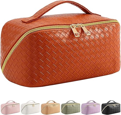 XLXLbb Bolsa de cosméticos de viaje portátil de gran capacidad Bolsa de maquillaje Bolsa organizadora de artículos de tocador, Negro-b