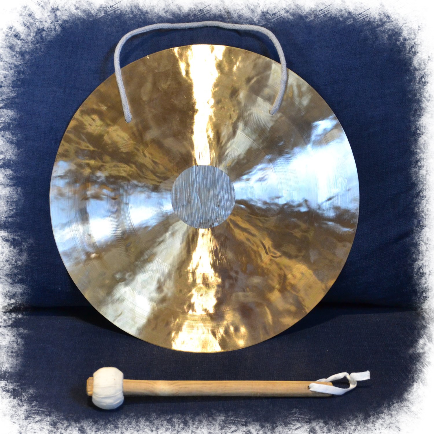Feng gong/Wind gong tradizionale 12": 30 cm, strumento musicale fatto a mano, qualità superiore e suono unico - Musica, meditazione, relax, decorazione