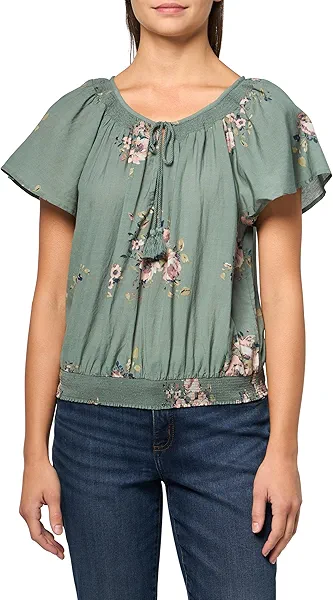 Lucky Brand Women's Flutter Sleeve Top