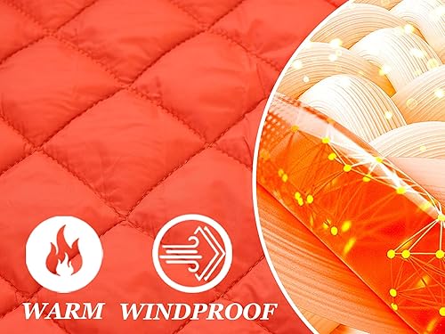 Miniatura 4 de KEFITEVD Chaqueta bomber para hombre, abrigos de invierno con cremallera completa, rompevientos para hombre, abrigos de trabajo casuales