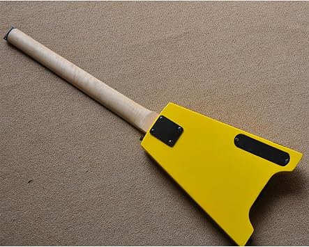 Left Handed Yellow 39 Inches 24 Frets Headless Electric Guitar With Rosewood Fretboard Headless Electric Guitar Kit