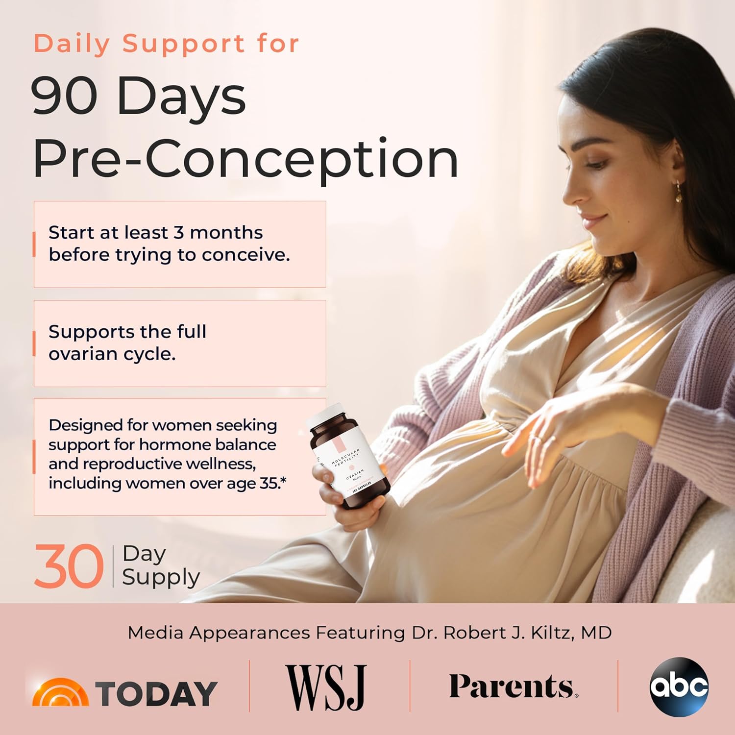 Ovarian Bloom - Doctor Formulated Fertility Supplement for Women - Hormone Balance, Egg Cell Health, Reproductive Wellness - 40:1 Myo-Inositol & D-Chiro Inositol - 30 Day Supply