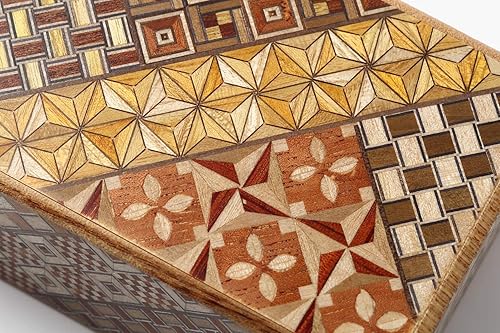 Miniatura 2 de HAKONE YOSEGI 21 pasos caja decorativa japonesa caja de rompecabezas de madera caja de regalo para el cerebro tarjetas de débito prepagadas caja