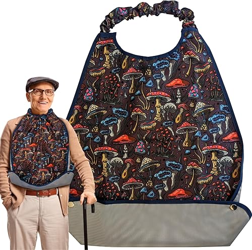 Baberos ajustables para adultos con cierre deslizante que elimina la necesidad de broches