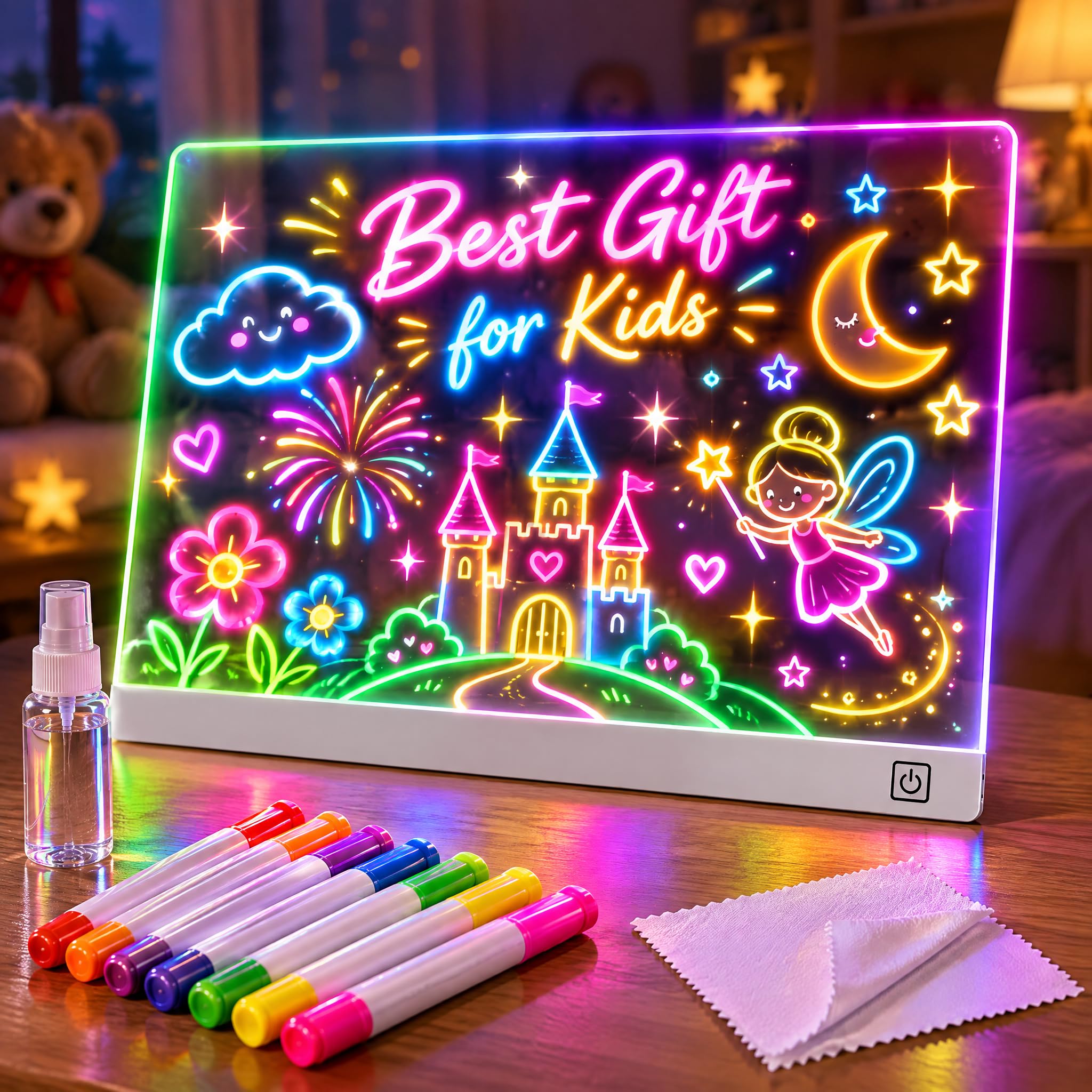 Etevalon 16-Inch Led Drawing Board, Gift for 3 4 5 6 7 8 9 Year Old Girl