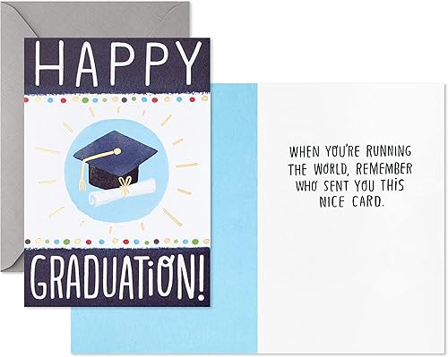 Miniatura 3 de Hallmark Shoebox - Tarjetas de graduación divertidas, la gente más inteligente que conozco, corre el mundo (2 tarjetas con sobres)