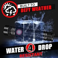 Vista 3 de DARKBEAM Linterna LED recargable USB de 2000 lúmenes altos, linternas de bolsillo pequeñas y brillantes, foco ajustable resistente al agua, luz