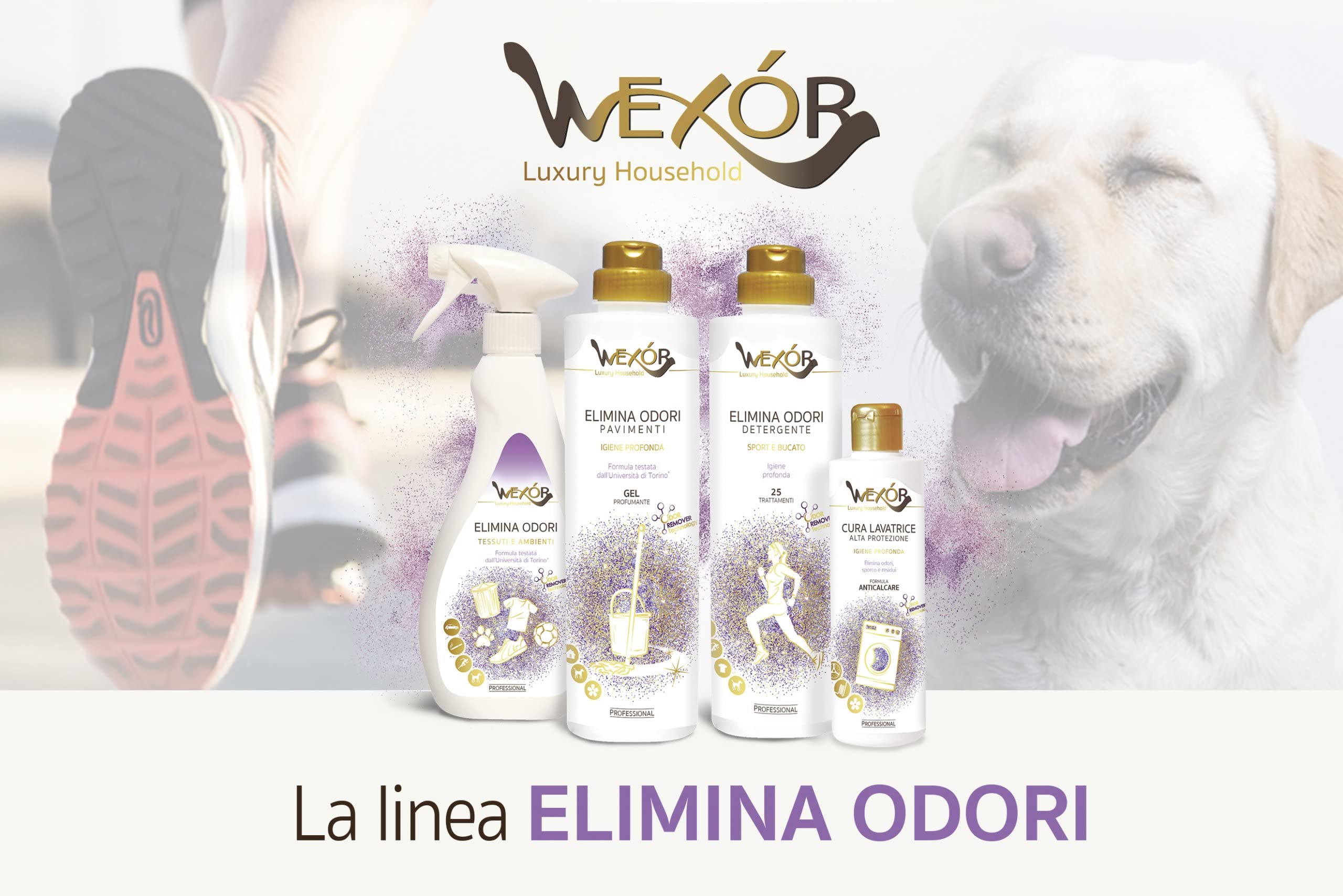 HOME PRO Spray eliminuje zapachy 500 ml - Spray bez gazu do tekstyliów i środowisk z technologią ODOR REMOVER - neutralizuje zapachy w szafce na buty, łóżku, torbach sportowych i nie tylko