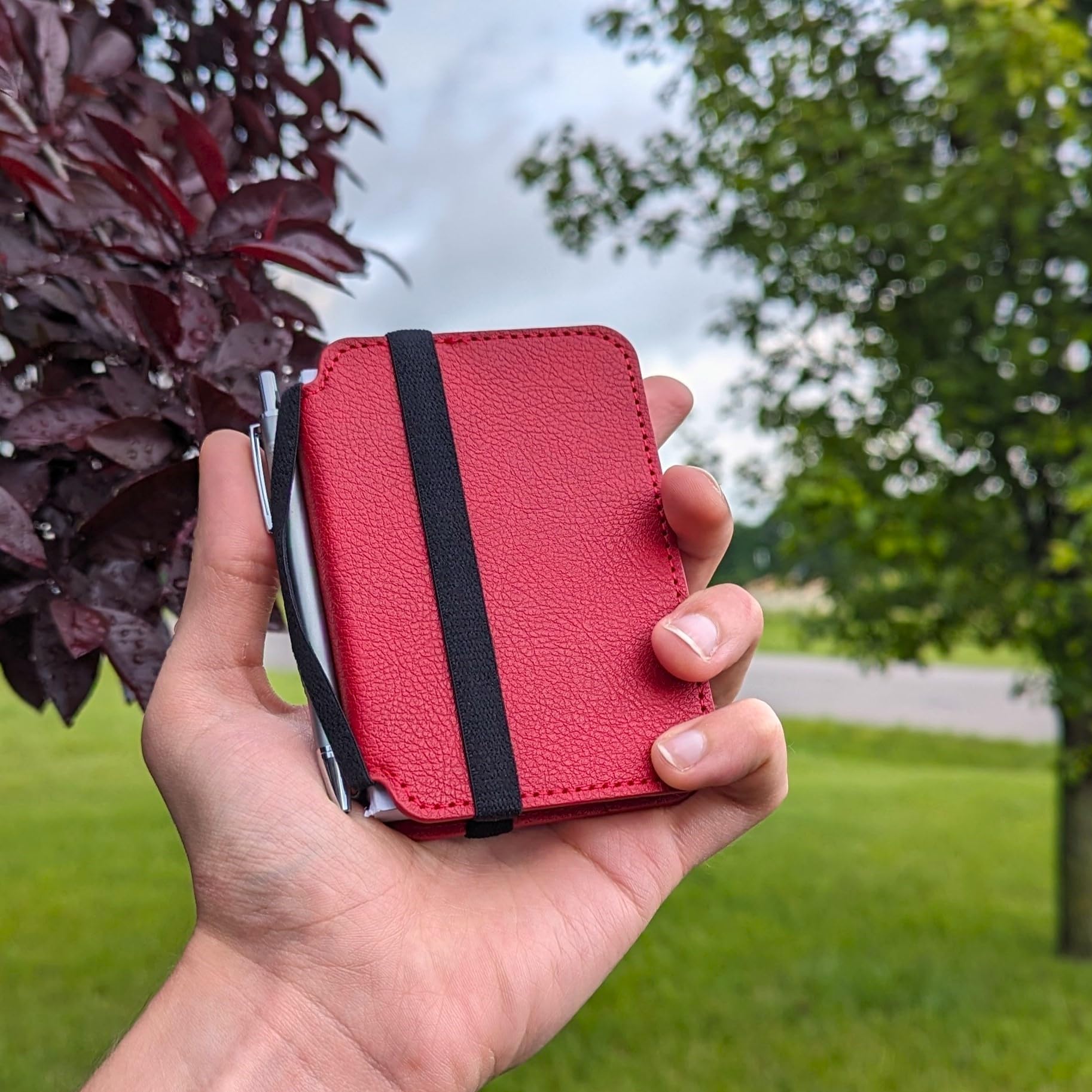 The Microbook - Refillable Pocket Notebook, A7 Dot-Grid Paper, Notebook and Pen Set, 3"x4.25" Hardcover 160 Page Customizeable Pocket Journal Hardcover