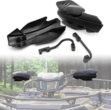 HandGuard and Mount Kit for Polaris Sportsman 07-24, Hand Brush/Wind Guards with Mount Bracket Protector for Sportsman 400 450 570 850 XP1000 2007-2024 Accessories, Replace #2876846 2879380