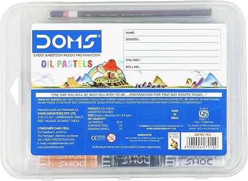 Doms Oil Pastels - Assorted, 50 Count Box