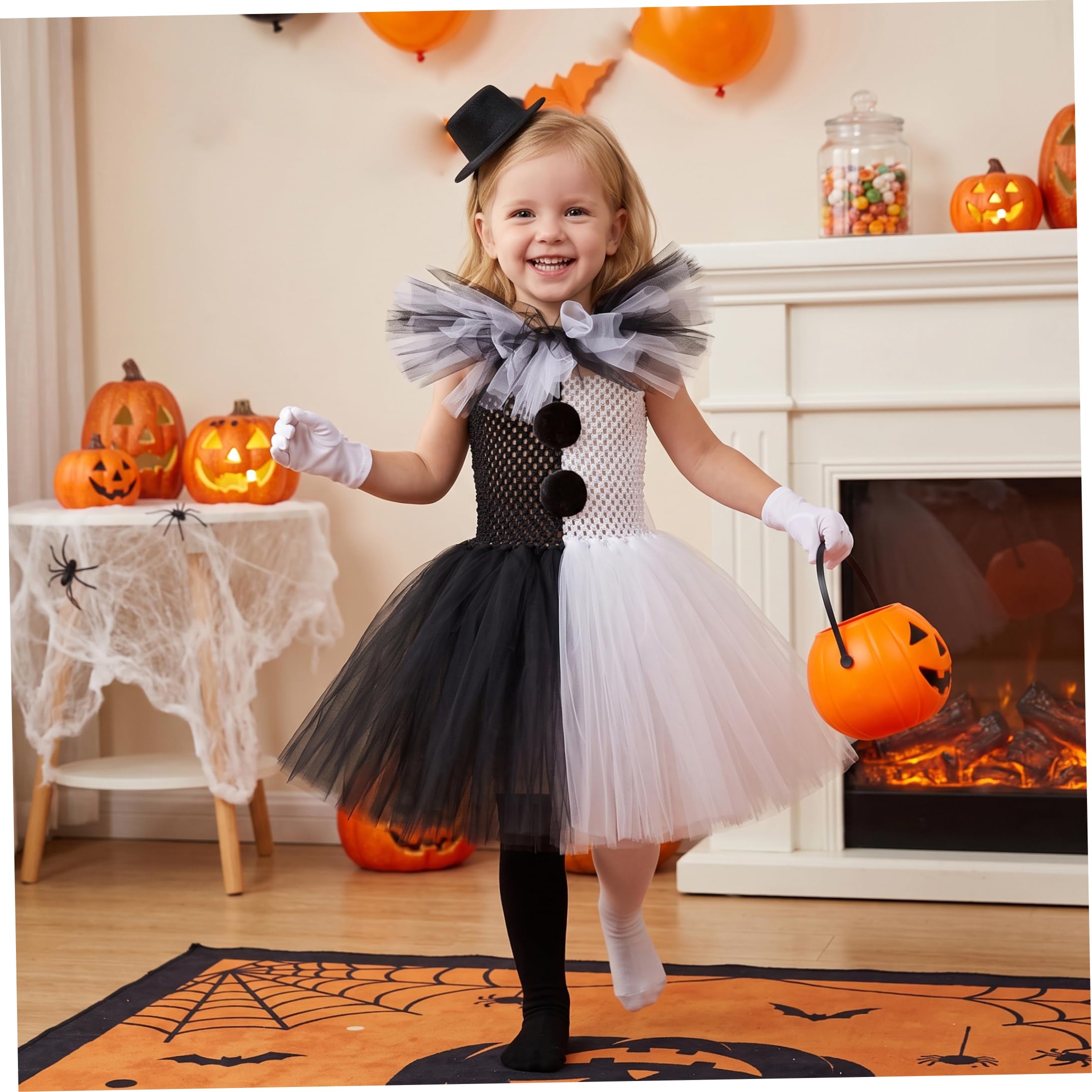 Set Costume da Clown per Bambini, Vestito Completo, per Festa in Costume per Bambini, 31, 5-35, 43 Pollici