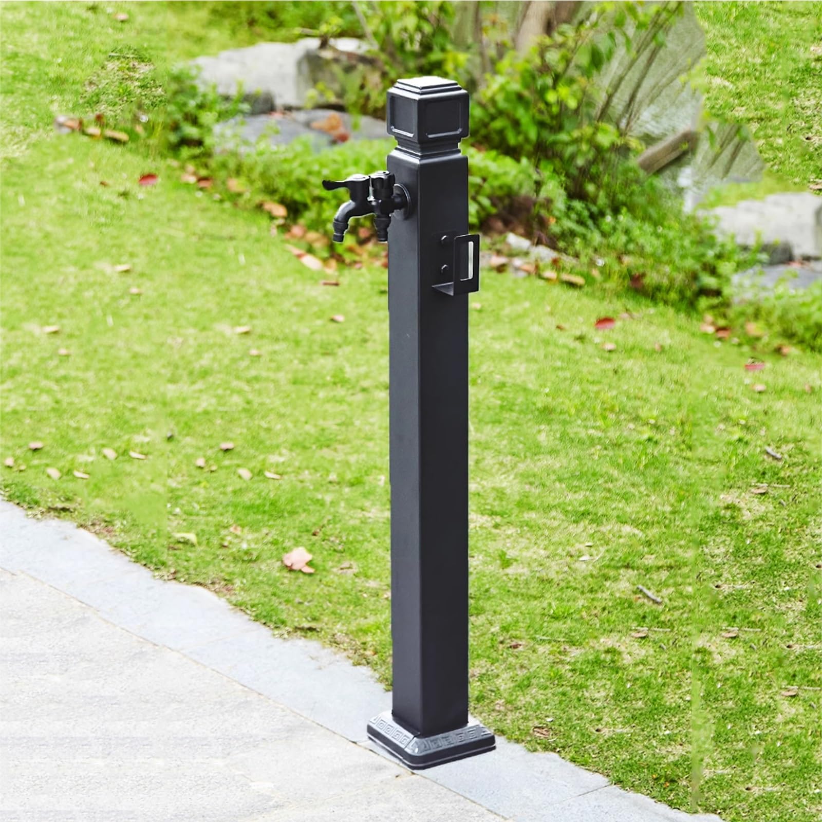BHGFYXBS Stainless Steel Square Vertical Garden Water Column,Outdoor Faucet Water Column,Dual-Use Water Inlet,For Irrigation